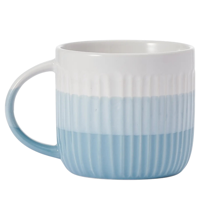 Pfaltzgraff 16oz Blue Debossed Ombre Mug – Stylish Stoneware