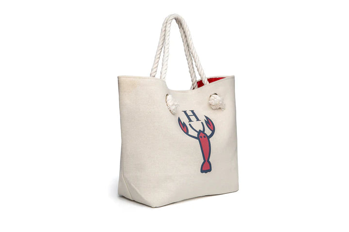 The Hamptons Tote on a Rope – Coastal Canvas Rope Handle Tote Bag