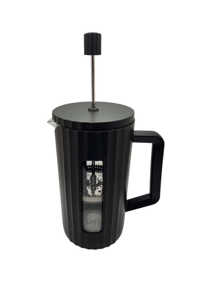 Kaffe Large French Press Coffee Maker – Double-Wall, Black, 1L