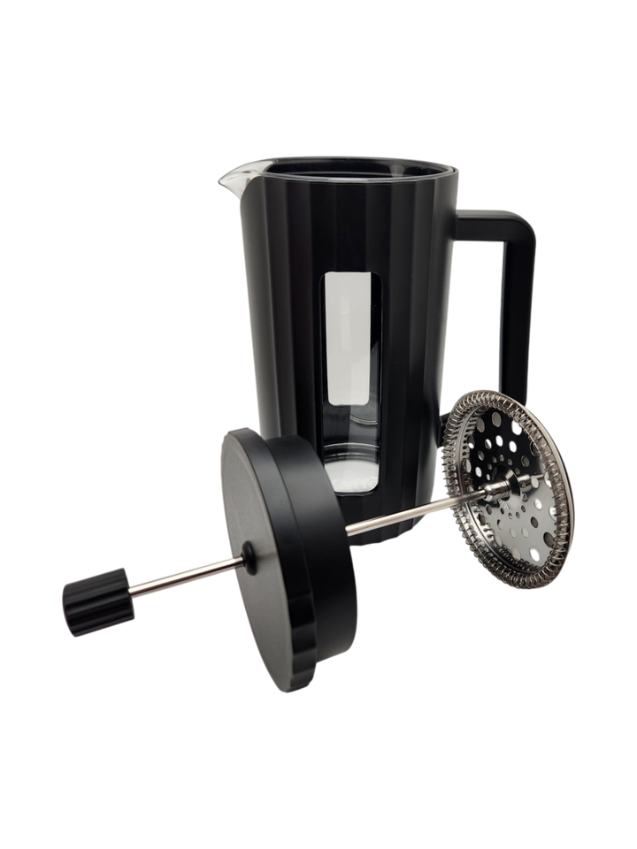 Kaffe Large French Press Coffee Maker – Double-Wall, Black, 1L