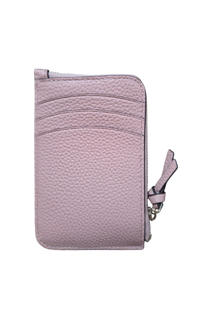 Kate Spade Knott Zip Card Holder – Coral Gable Pebbled Leather