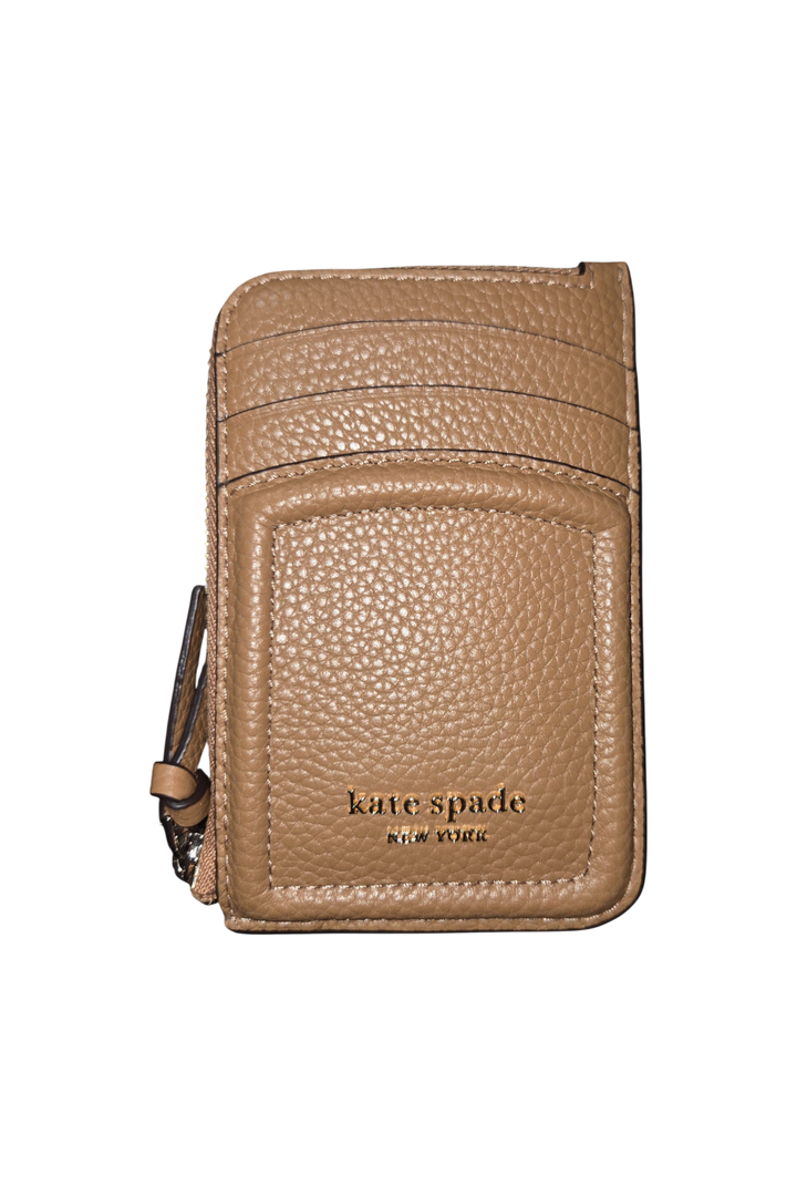 Kate Spade Knott Zip Card Holder – Bungalow Pebbled Leather