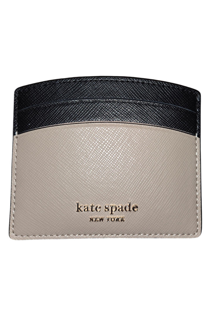 Kate Spade Spencer Card Holder – Warm Beige/Black