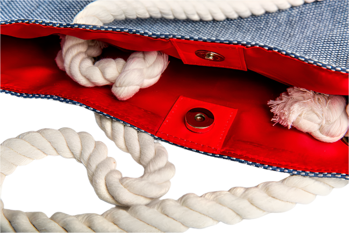 The Hamptons Bucket Bag – Woven Straw Rope Handle Tote