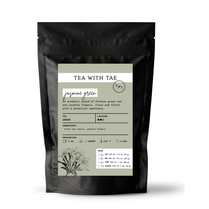 Jasmine Green Chinese Loose Leaf Tea Pouch