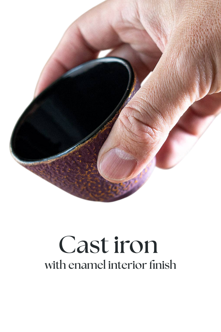 3 oz Purple Cast Iron Tea Cup