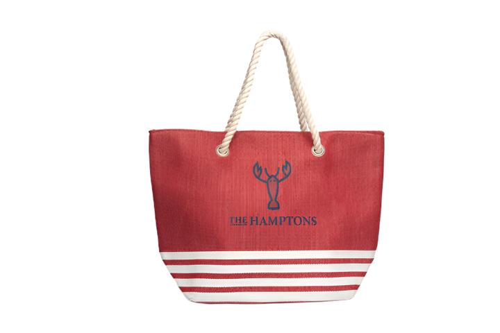 The Hamptons Go-To Tote – Woven Straw Rope Handle Beach Bag