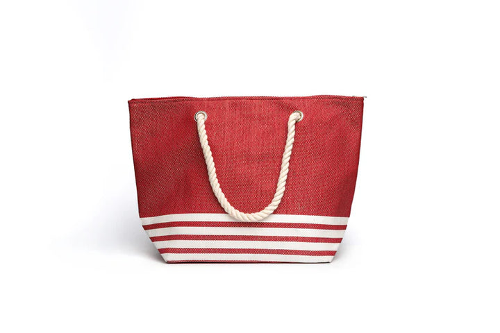 The Hamptons Go-To Tote – Woven Straw Rope Handle Beach Bag