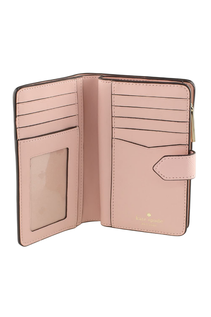 Kate Spade New York Staci Medium Compact Bifold Wallet In Chalk Pink