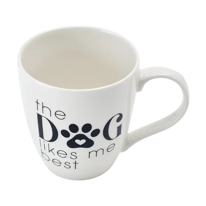 Pfaltzgraff 18oz Barrel Mug – Dog Likes Me Best