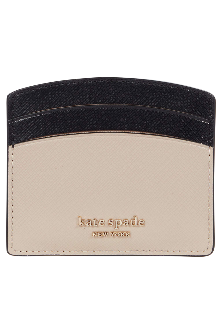 Kate Spade Spencer Card Holder – Warm Beige/Black