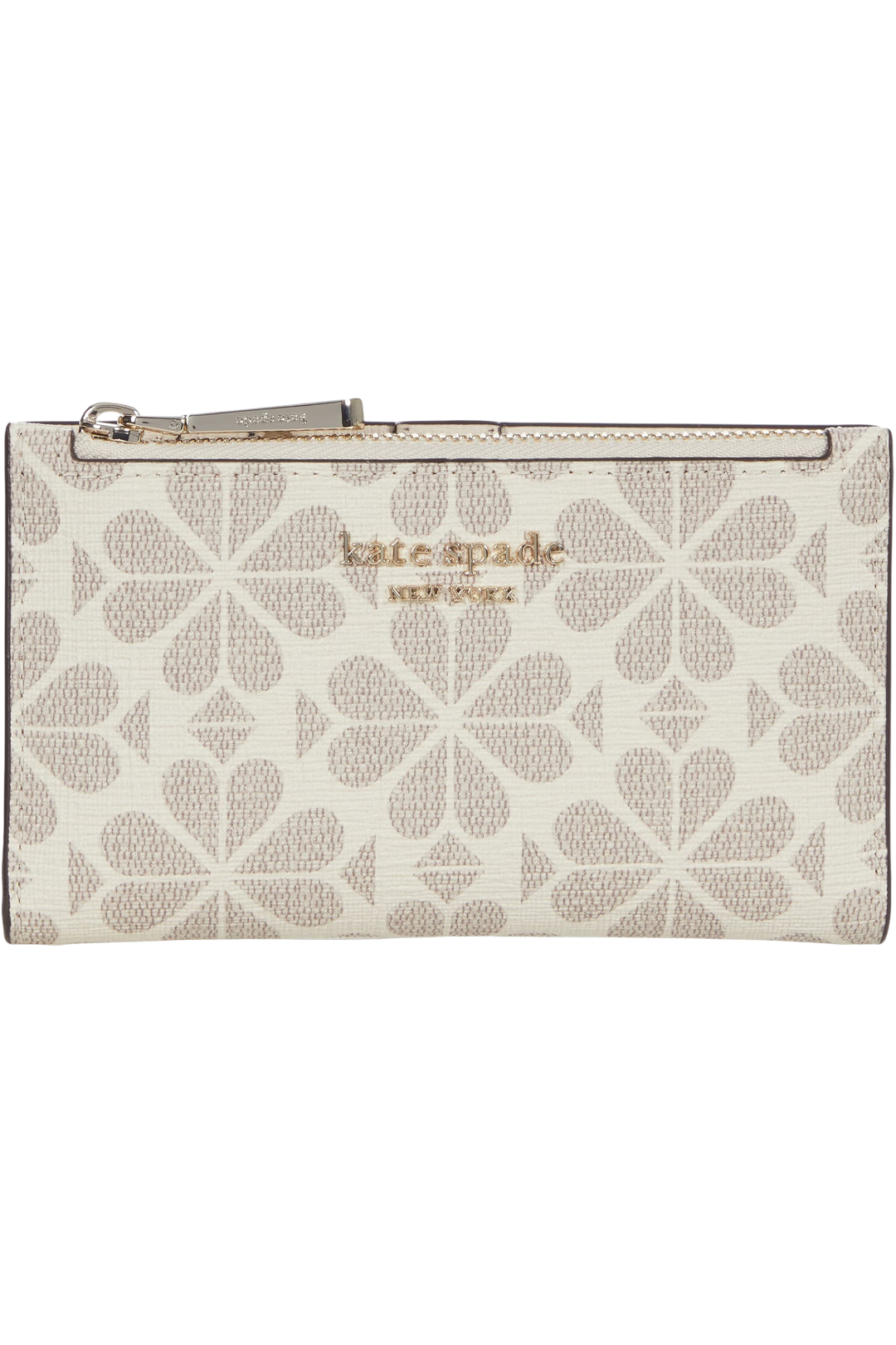 Kate Spade Spade Flower Canvas Slim Bifold Wallet – Parchment