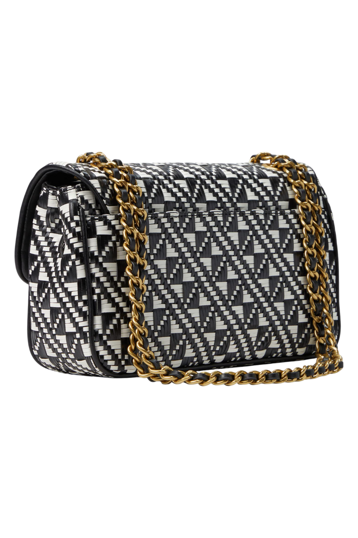 KARL LAGERFELD Paris Agyness Shoulder Bag – Black Aztec