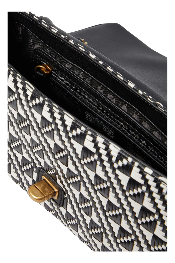 KARL LAGERFELD Paris Agyness Shoulder Bag – Black Aztec