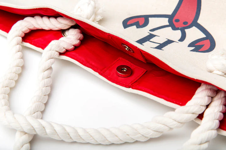 The Hamptons Tote on a Rope – Coastal Canvas Rope Handle Tote Bag