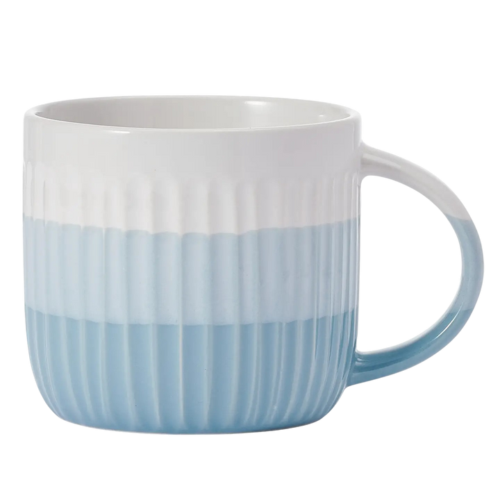 Pfaltzgraff 16oz Blue Debossed Ombre Mug – Stylish Stoneware