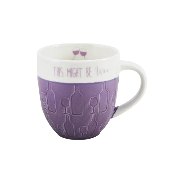 Pfaltzgraff 20oz "Might Be Wine" Coffee Mug – Porcelain, Dishwasher Safe