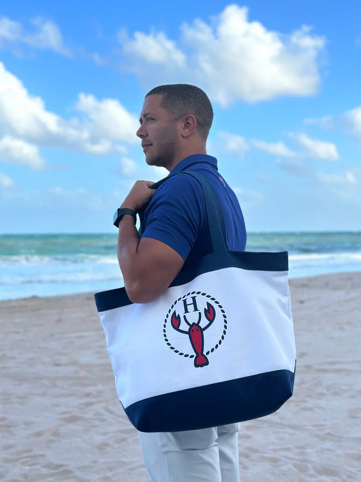 The Hamptons Forever Tote – Durable Cotton Canvas Everyday Carryall with Multiple Pockets