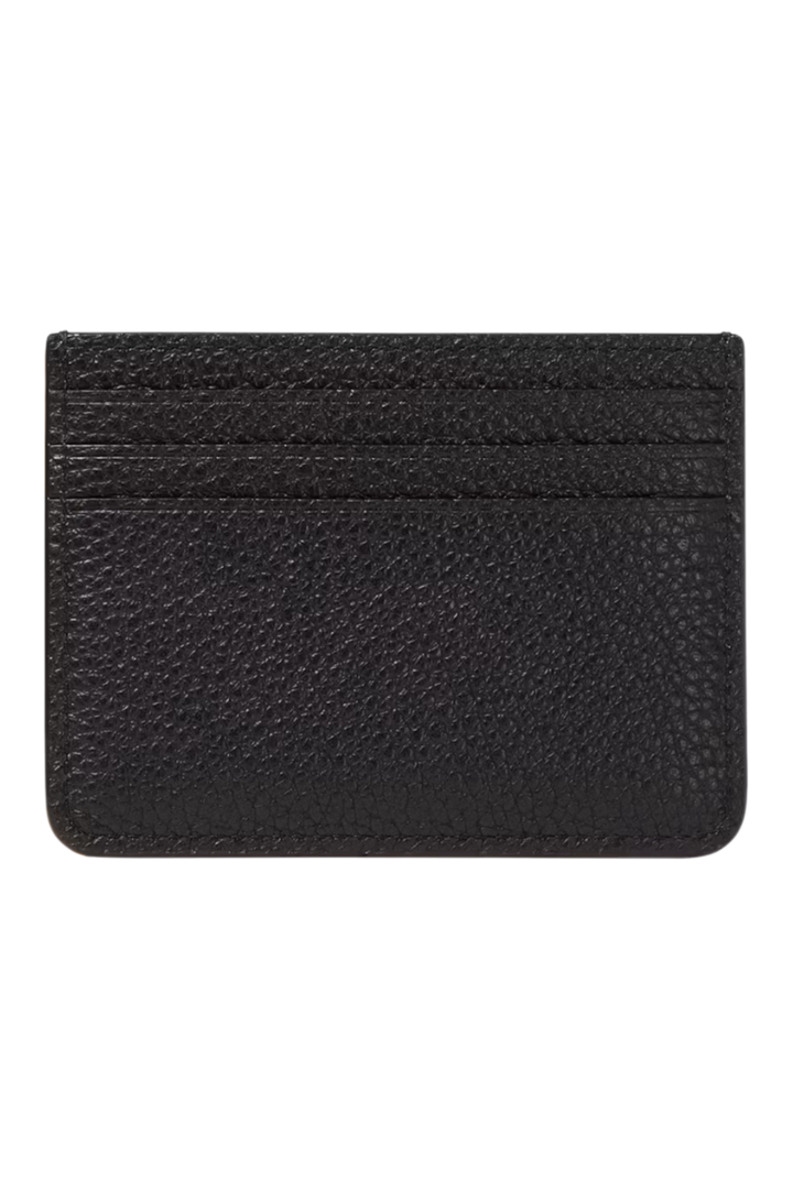 Kate Spade Glitter On Small Slim Card Holder – Black Pebbled Leather