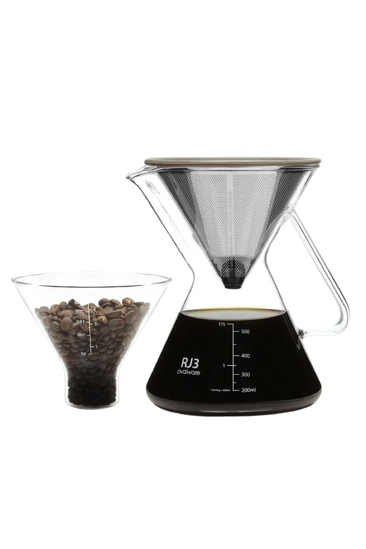Ovalware Pour Over Coffee Maker Stainless Steel Filter 500ml/17oz