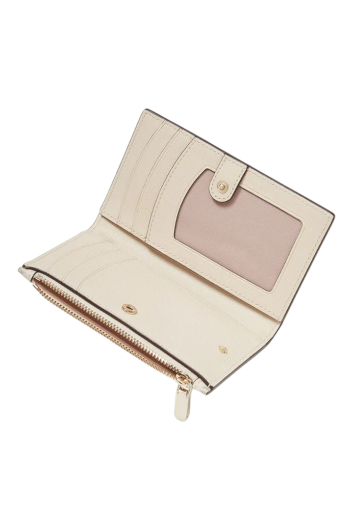 Kate Spade Spade Flower Canvas Slim Bifold Wallet – Parchment