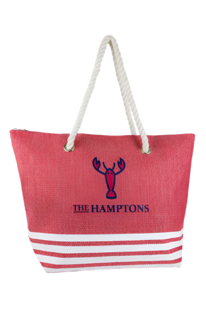 The Hamptons Go-To Tote – Woven Straw Rope Handle Beach Bag