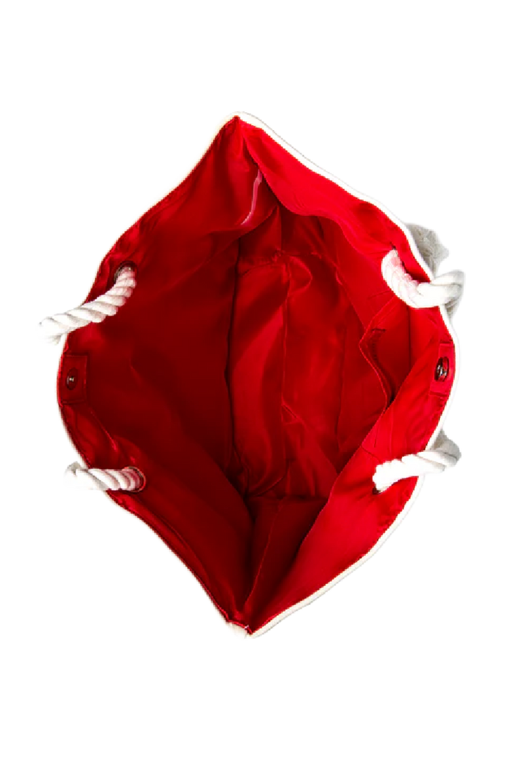 The Hamptons Tote on a Rope – Coastal Canvas Rope Handle Tote Bag