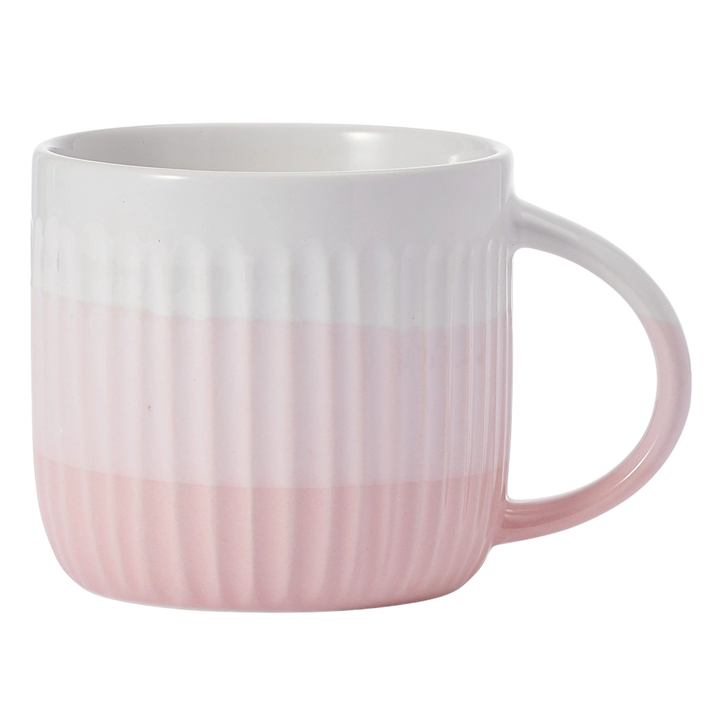 Pfaltzgraff 16oz Pink Debossed Ombre Mug – Elegant Stoneware