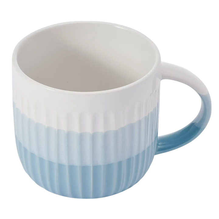 Pfaltzgraff 16oz Blue Debossed Ombre Mug – Stylish Stoneware
