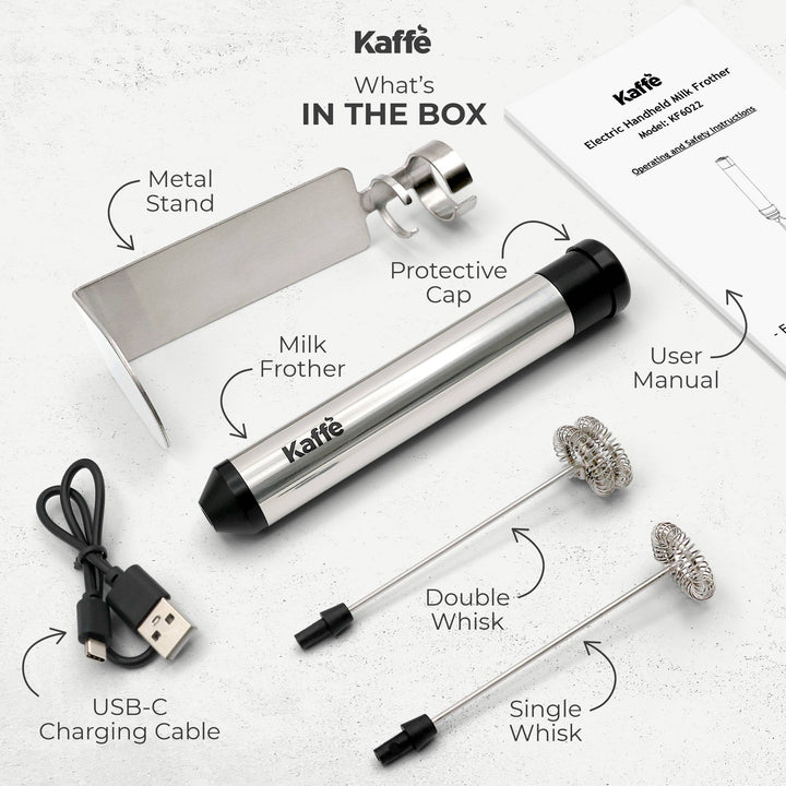 Handheld Milk Frother - USB Rechargeable & Portable