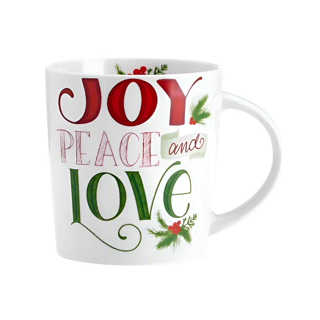 Pfaltzgraff Holiday 18oz Joy Peace Love Mug - Thumbnail 2