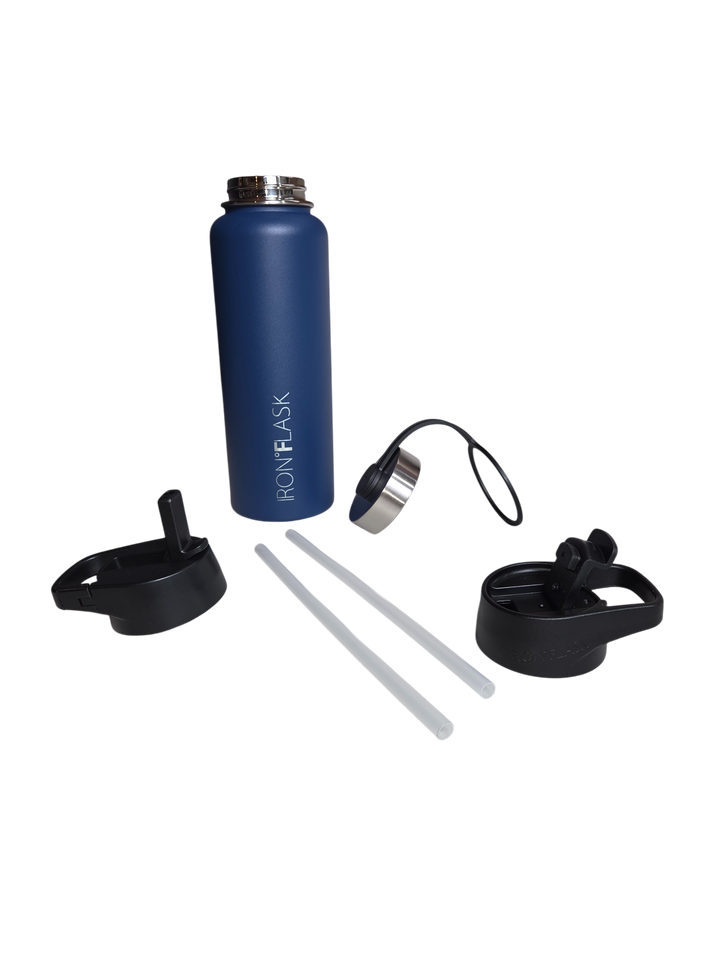 IRON °FLASK Wide Mouth Water Bottle – 40 oz (Twilight Blue)