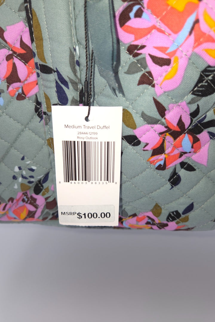 Vera Bradley Women's Cotton Medium Travel Duffel Bag – Rosy Outlook