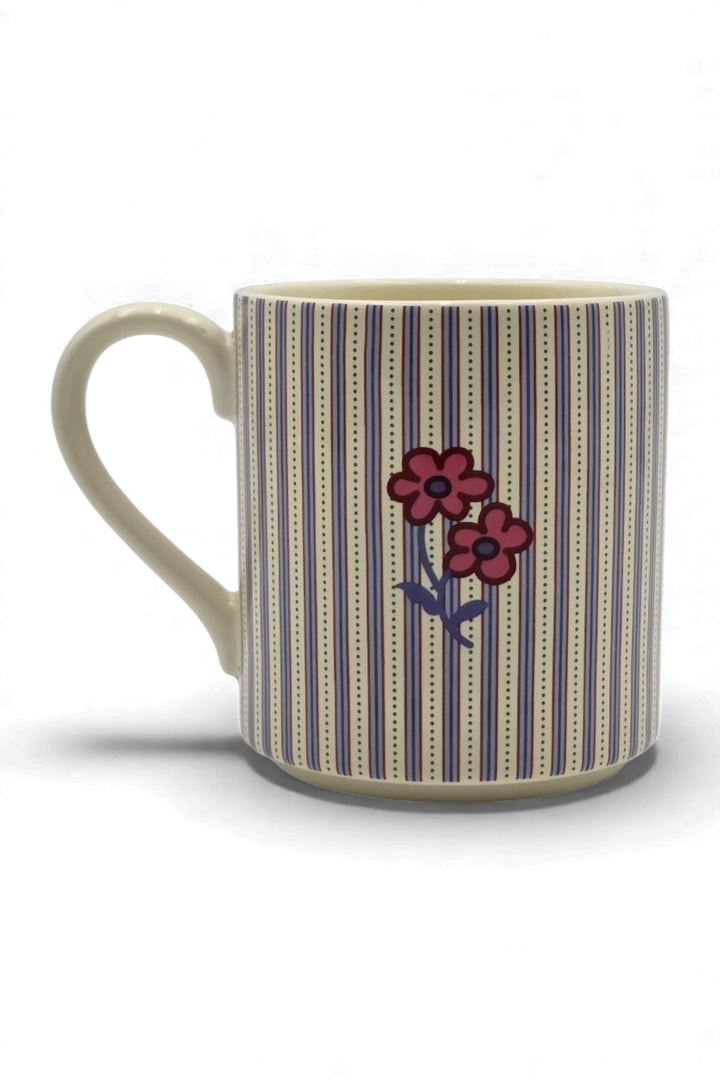 Vera Bradley Ceramic Mug – Rachel Ditsy Stripe