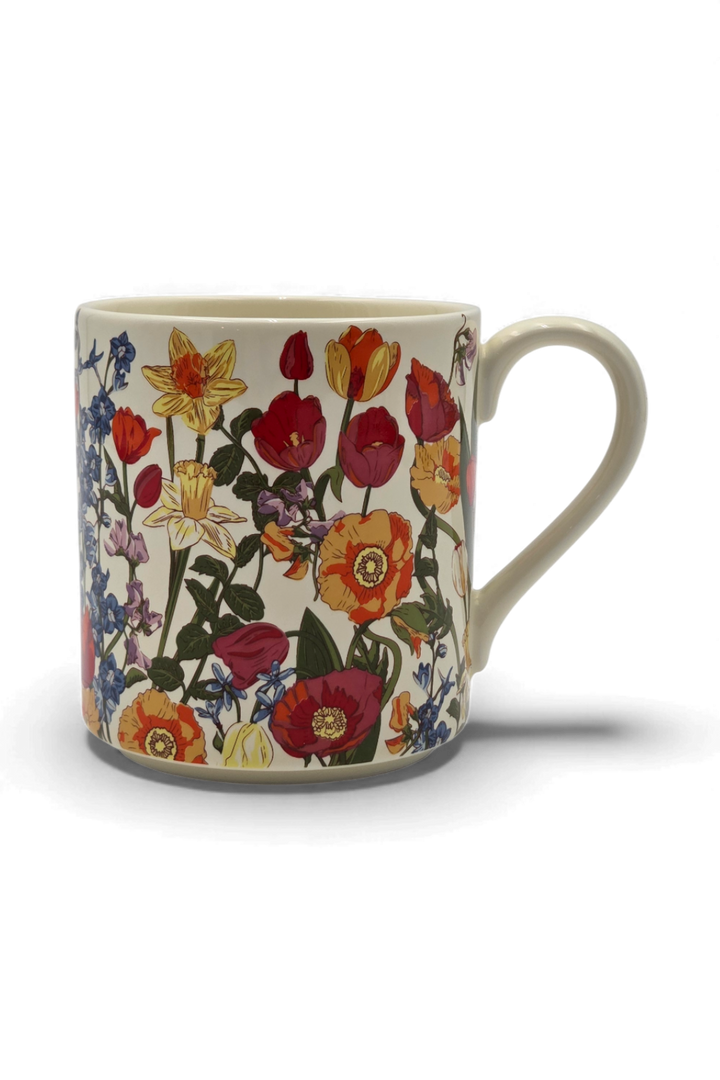 Vera Bradley Ceramic Mug – Meadow Bouquet Tonal Seedpearl