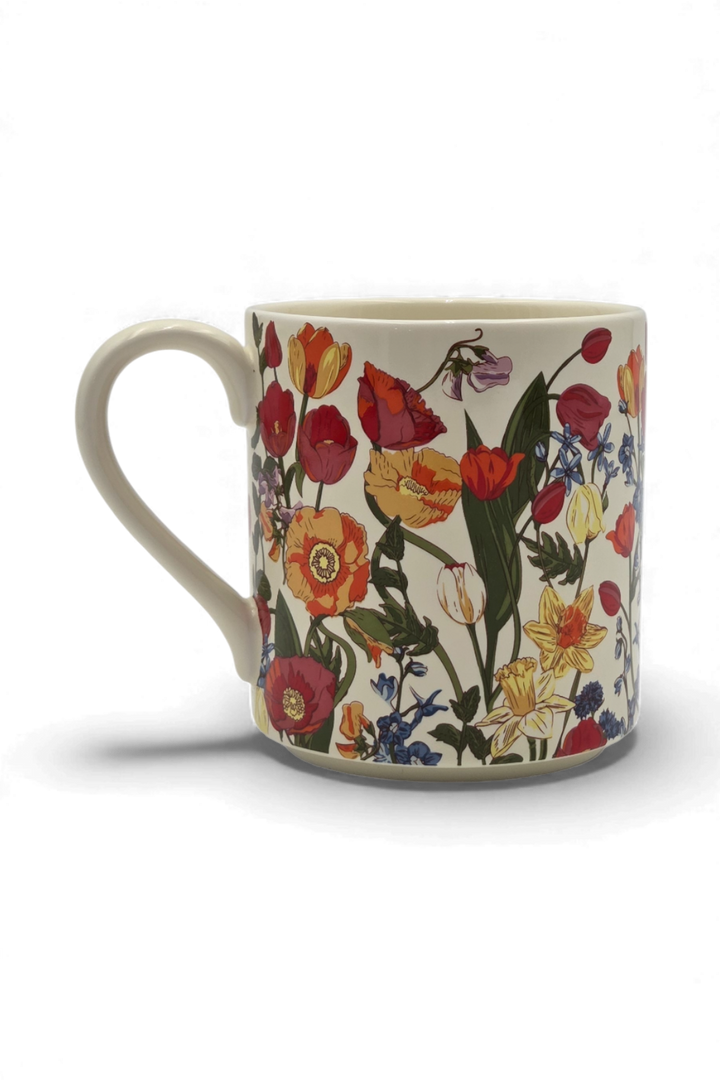 Vera Bradley Ceramic Mug – Meadow Bouquet Tonal Seedpearl