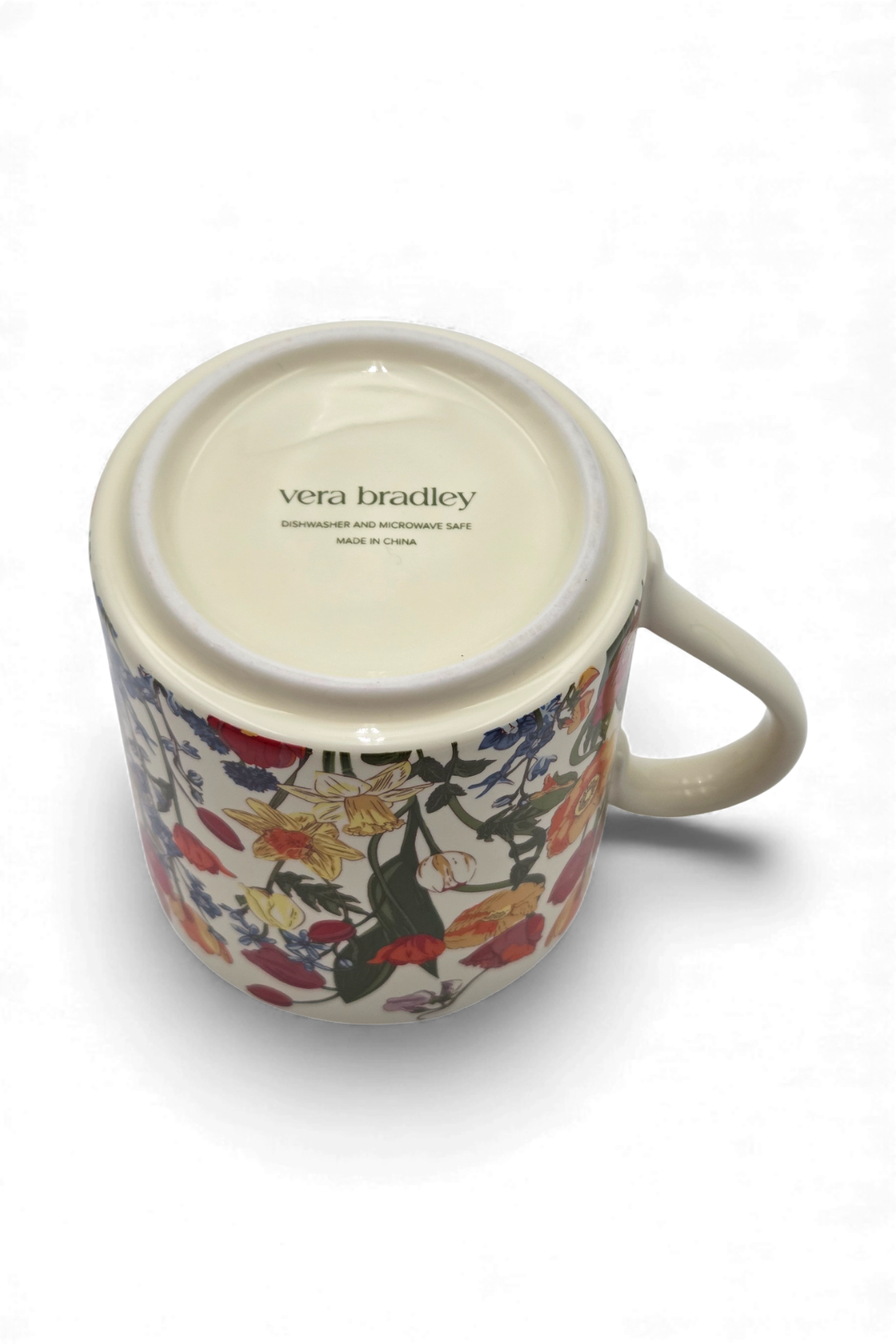 Vera Bradley Ceramic Mug – Meadow Bouquet Tonal Seedpearl