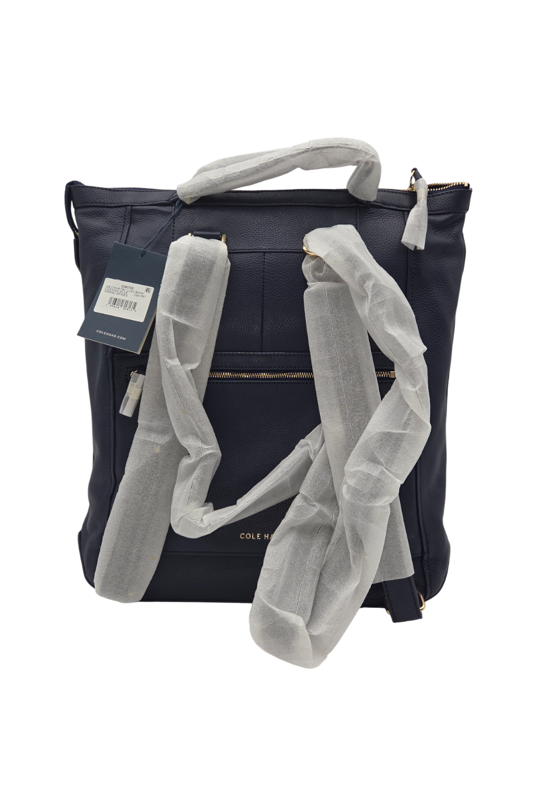 Cole Haan Grand Ambition Convertible Luxe Leather Backpack – Evening Blue