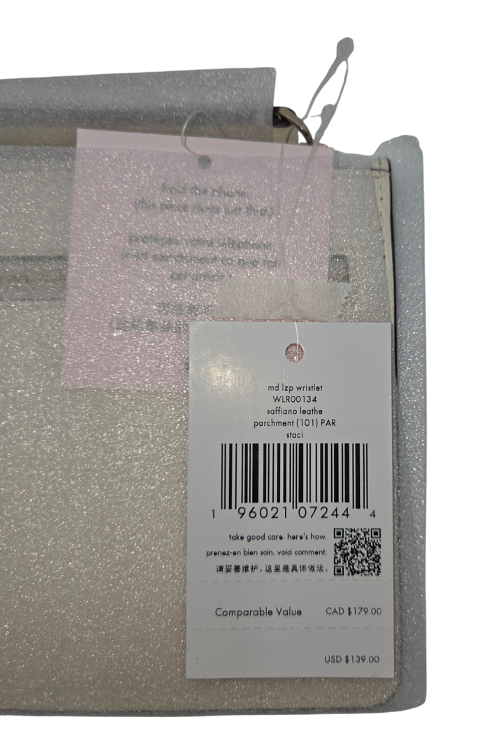 Kate Spade Staci Medium L Zip Wristlet – Parchment