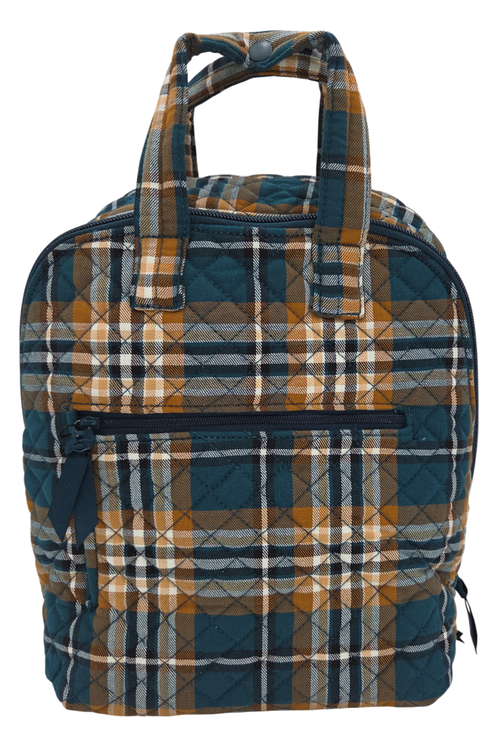 Vera Bradley Cotton Mini Totepack Backpack – Orchard Plaid