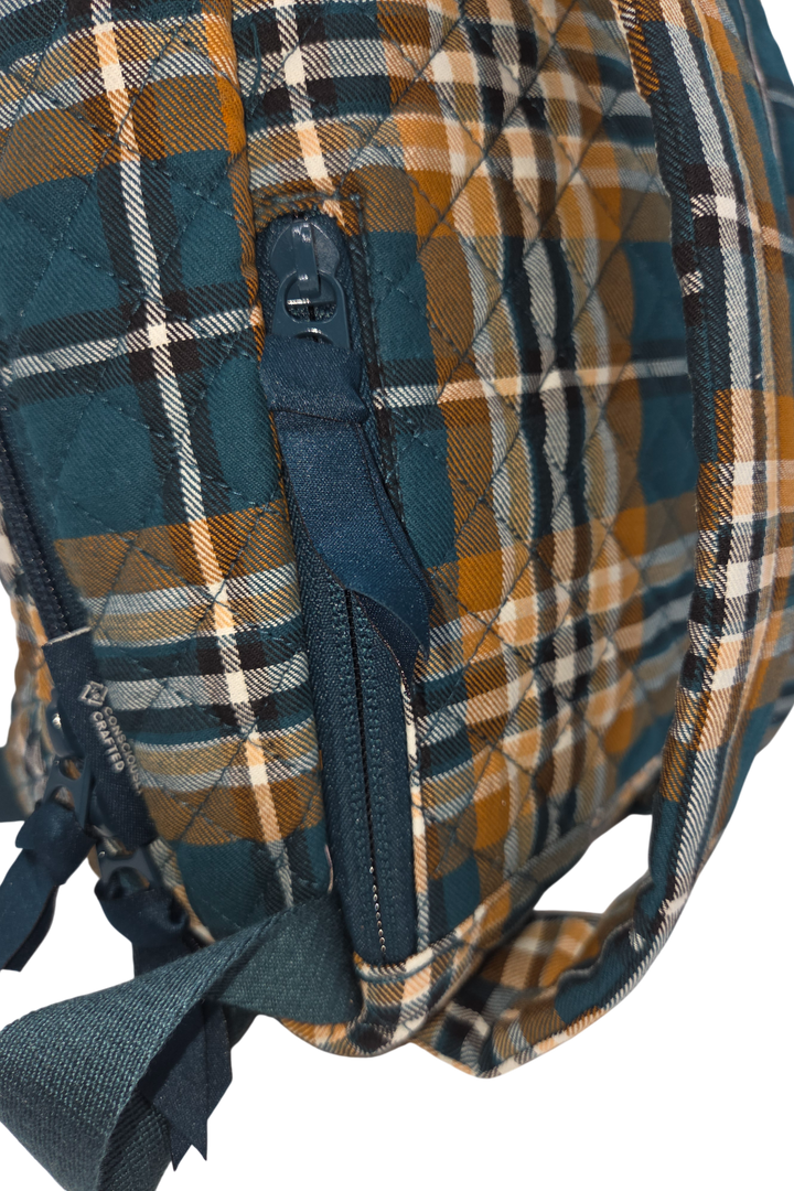 Vera Bradley Cotton Mini Totepack Backpack – Orchard Plaid