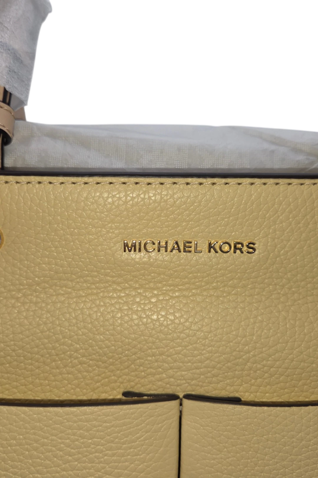 Michael Kors Bedford Medium Pebbled Leather Tote Bag – Buttermilk