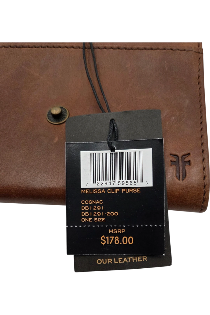 Frye Melissa Clip Purse – Cognac