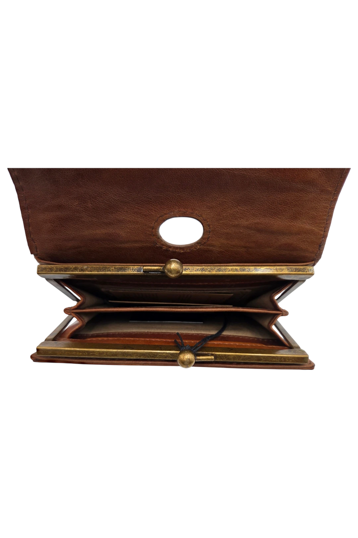 Frye Melissa Clip Purse – Cognac