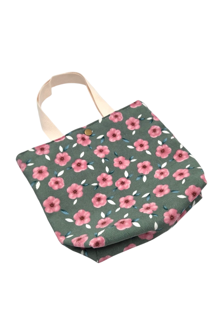 Artistic Floral Corduroy Tote – Sakura