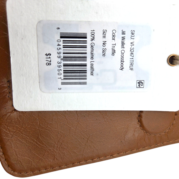 HOBO Jill Wallet Crossbody Leather Bag – Truffle (Open-Box)