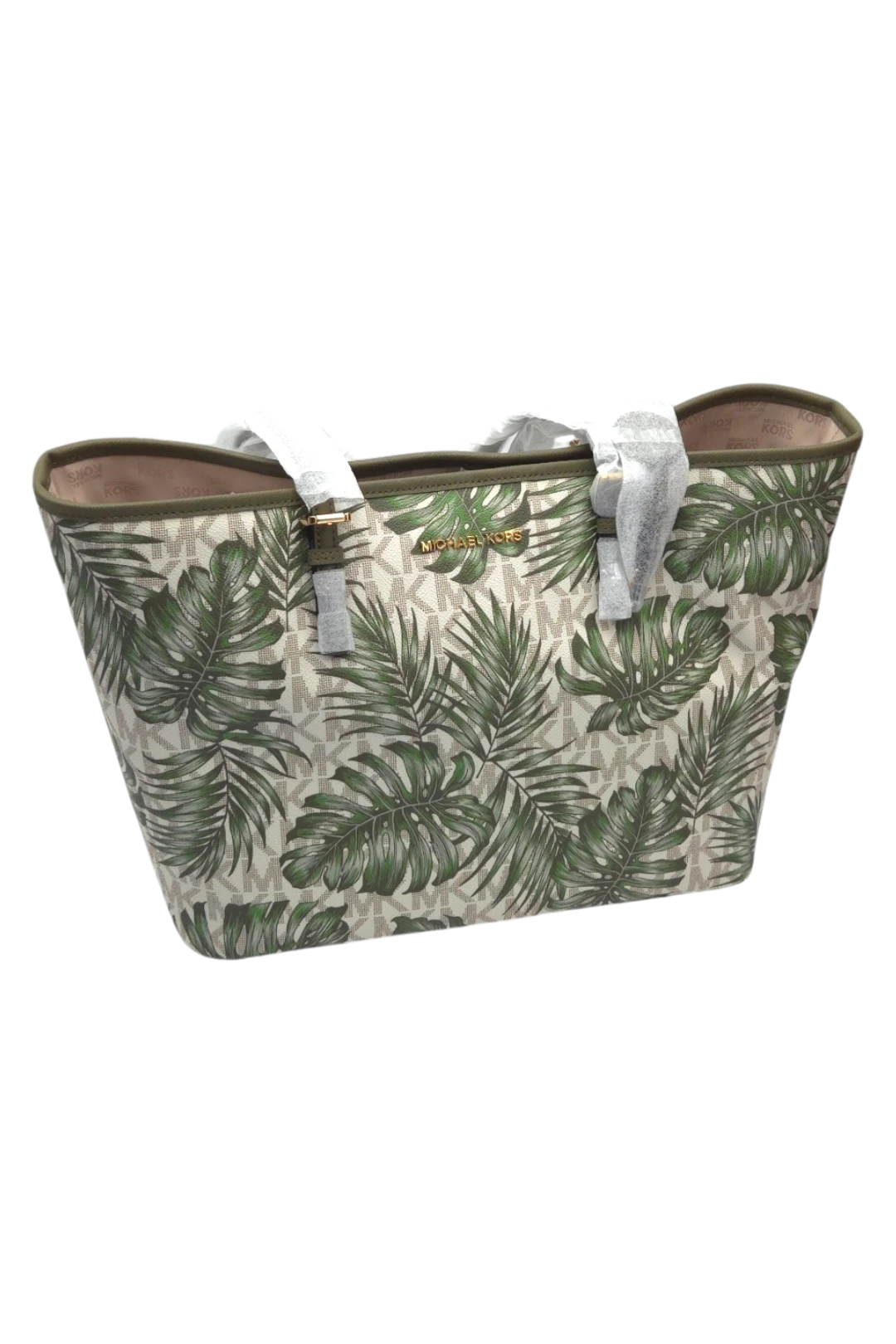 Michael Kors Jet Set Travel Large Carryall Tote – Vanilla/Olive
