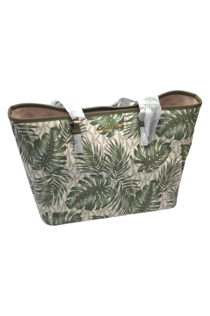 Michael Kors Jet Set Travel Large Carryall Tote – Vanilla/Olive