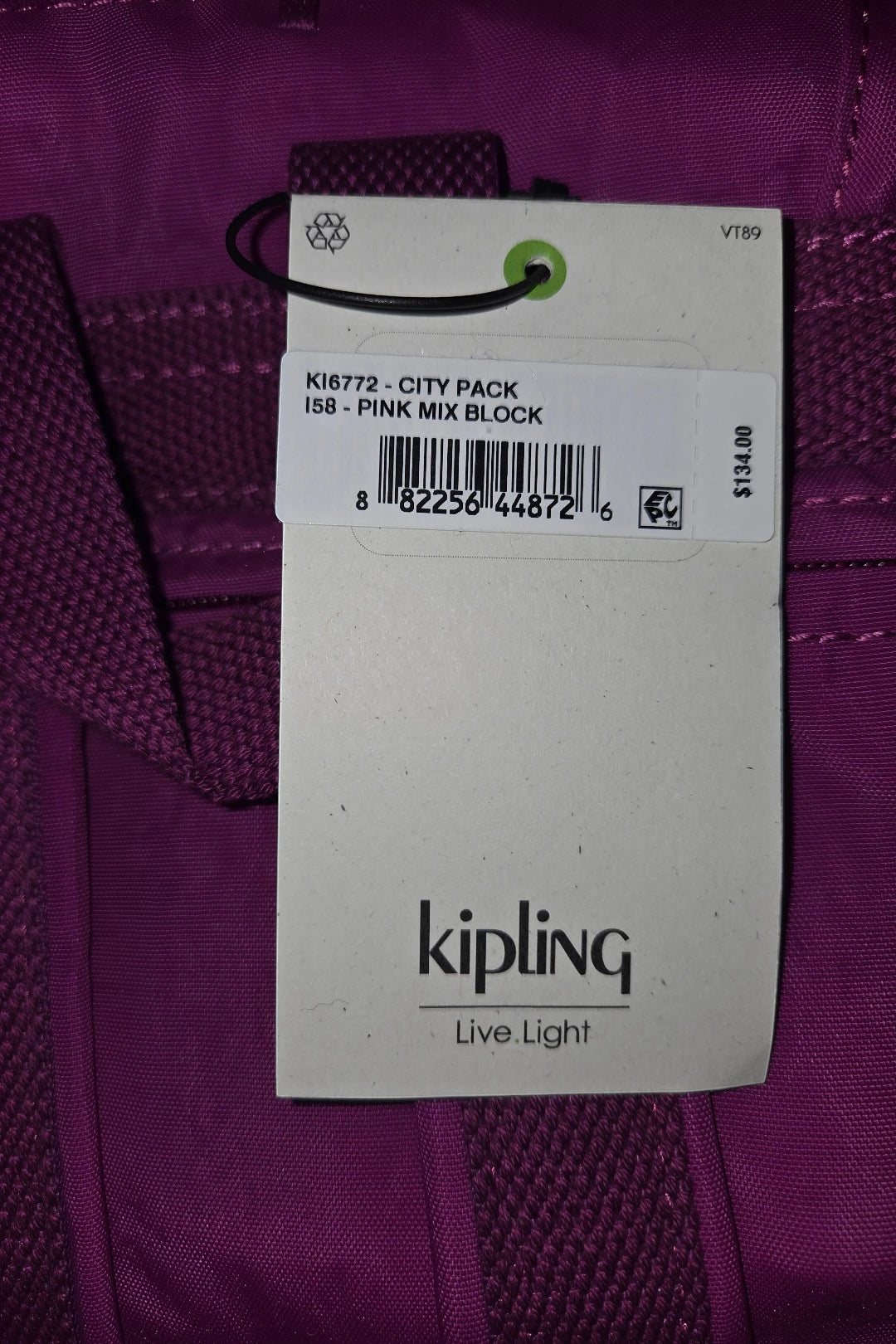 Kipling Women's City Pack Backpack - Pink Mix Block