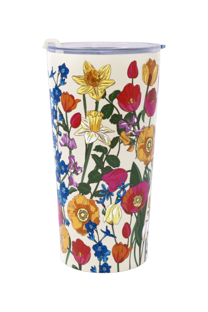 Vera Bradley 20oz Stainless Steel Travel Mug – Meadow Bouquet Seedpearl